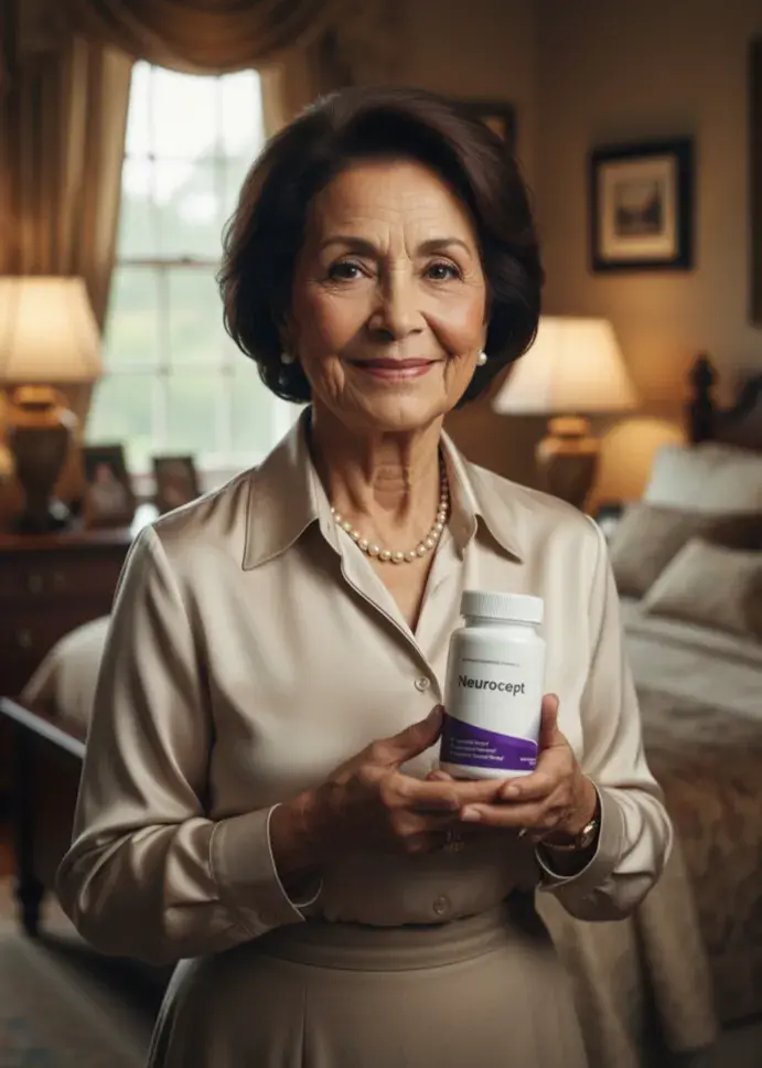 Elegant older woman holding Neurocept